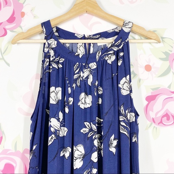 NEW Ripe Maternity Pippa Peasant Navy Floral Maxi Dress S - Picture 2 of 12